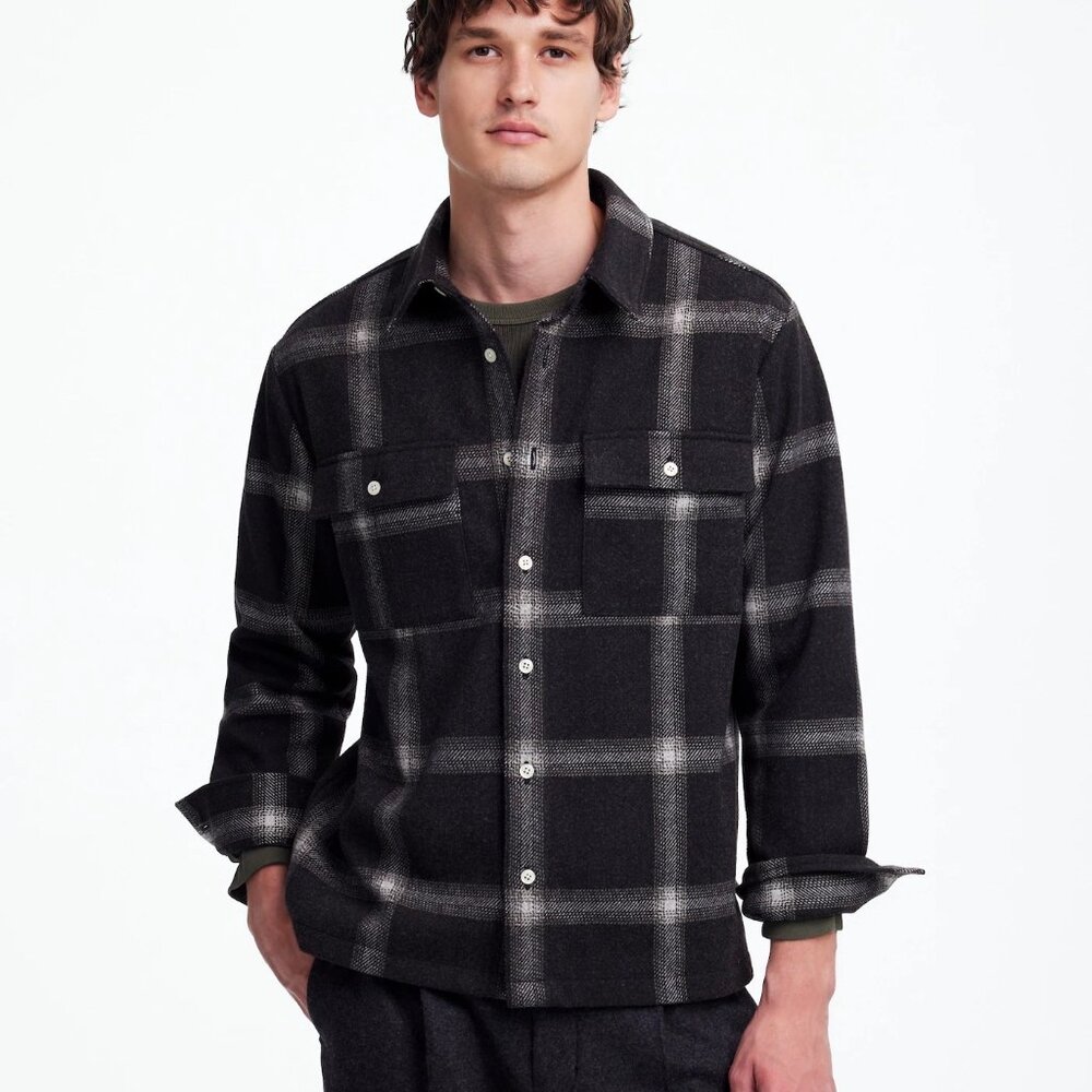 Madewell Men's Heaveyweight Shirt-Jacket, Thunder Grey, NWT, Large